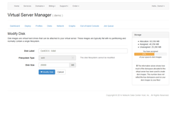 Cloud server manager disk modify